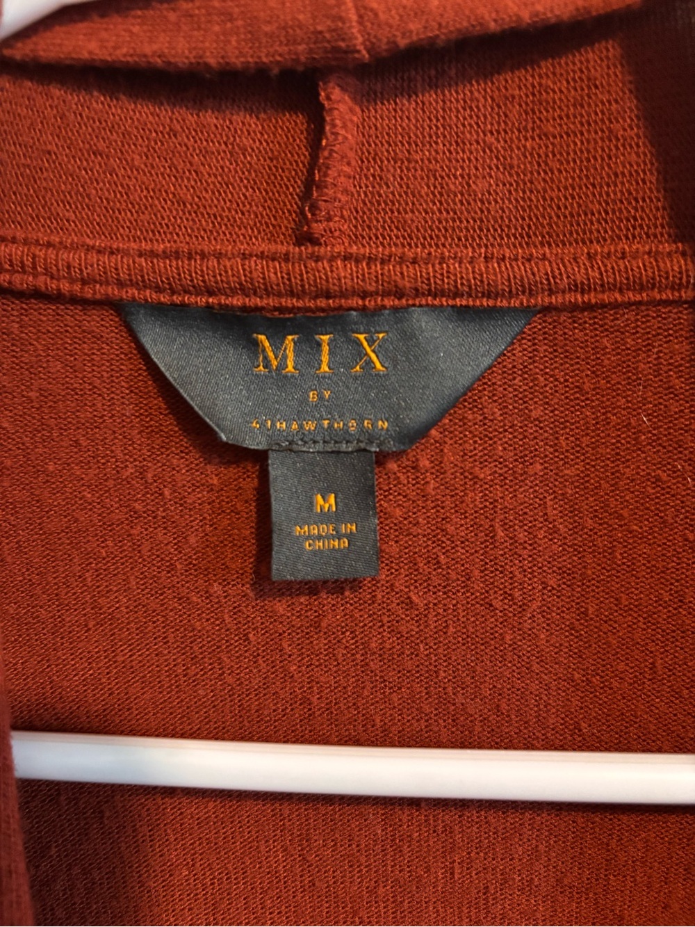 MIX Size M Open-Front Women's Cardigan Sweater - Rust - Picture 2 of 3
